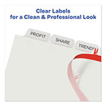 Avery Print and Apply Index Maker Clear Label Dividers, 8 White Tabs, Letter, 5 Sets view 2