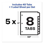 Avery Print and Apply Index Maker Clear Label Dividers, 8 White Tabs, Letter, 5 Sets view 5