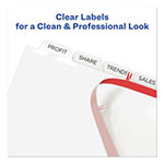 Avery Print and Apply Index Maker Clear Label Dividers, 8 White Tabs, Letter view 5