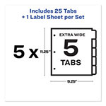 Avery Print and Apply Index Maker Clear Label Dividers, 5 White Tabs, Letter, 5 Sets view 4