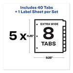 Avery Print and Apply Index Maker Clear Label Dividers, 8 White Tabs, Letter, 5 Sets view 3