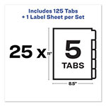Avery Print and Apply Index Maker Clear Label Unpunched Dividers, 5-Tab, Ltr, 25 Sets view 4