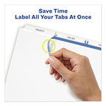 Avery Print and Apply Index Maker Clear Label Dividers, 3 White Tabs, Letter, 25 Sets view 4