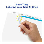 Avery Print and Apply Index Maker Clear Label Dividers, 5 White Tabs, Letter, 25 Sets view 4