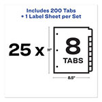 Avery Print and Apply Index Maker Clear Label Dividers, 8 White Tabs, Letter, 25 Sets view 1