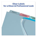 Avery Print and Apply Index Maker Clear Label Plastic Dividers with Printable Label Strip, 5-Tab, 11 x 8.5, Translucent, 1 Set view 2