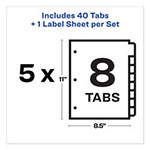 Avery Print and Apply Index Maker Clear Label Dividers, 8 White Tabs, Letter, 5 Sets view 5
