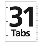 Avery Table 'n Tabs Dividers, 31-Tab, 1 to 31, 11 x 8.5, White, 1 Set view 2