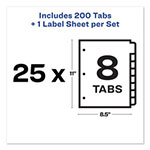 Avery Print and Apply Index Maker Clear Label Dividers, 8 Color Tabs, Letter, 25 Sets view 5