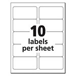 Avery Shipping Labels w/ TrueBlock Technology, Inkjet Printers, 2 x 4, White, 10/Sheet, 10 Sheets/Pack view 2
