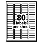 Avery EcoFriendly Mailing Labels, Inkjet/Laser Printers, 0.5 x 1.75, White, 80/Sheet, 100 Sheets/Pack view 2