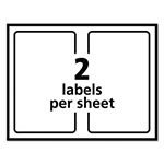 Avery Shipping Labels w/ TrueBlock Technology, Laser Printers, 5.5 x 8.5, White, 2/Sheet, 100 Sheets/Box view 3