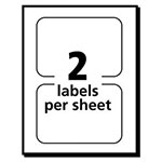 Avery Flexible Adhesive Name Badge Labels, 3.38 x 2.33, White/Blue Border, 40/Pack view 1