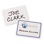 Avery Flexible Adhesive Name Badge Labels, 3.38 x 2.33, White/Blue Border, 40/Pack view 2