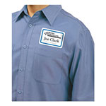 Avery Flexible Adhesive Name Badge Labels, 3.38 x 2.33, White/Blue Border, 40/Pack view 3