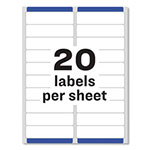 Avery Easy Peel White Address Labels w/ Sure Feed Technology, Laser Printers, 1 x 4, White, 20/Sheet, 25 Sheets/Pack view 1