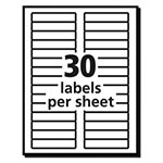 Avery Permanent TrueBlock File Folder Labels with Sure Feed Technology, 0.66 x 3.44, White, 30/Sheet, 25 Sheets/Pack view 3