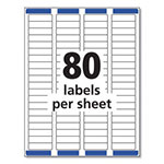 Avery Easy Peel White Address Labels w/ Sure Feed Technology, Laser Printers, 0.5 x 1.75, White, 80/Sheet, 25 Sheets/Pack view 4