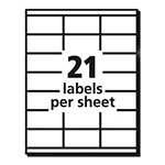 Avery Copier Mailing Labels, Copiers, 1.5 x 2.81, White, 21/Sheet, 100 Sheets/Box view 3