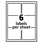 Avery Repositionable Shipping Labels w/SureFeed, Laser, 3 1/3 x 4, White, 600/Box view 2