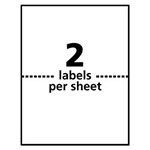 Avery Waterproof Shipping Labels with TrueBlock Technology, Laser Printers, 5.5 x 8.5, White, 2/Sheet, 50 Sheets/Pack view 2
