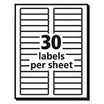 Avery Permanent TrueBlock File Folder Labels with Sure Feed Technology, 0.66 x 3.44, White, 30/Sheet, 50 Sheets/Box view 4