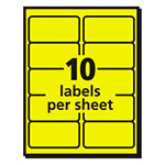 Avery High-Visibility Permanent Laser ID Labels, 2 x 4, Asst. Neon, 150/Pack view 4