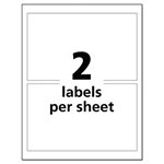 Avery UltraDuty GHS Chemical Waterproof and UV Resistant Labels, 4.75 x 7.75, White, 2/Sheet, 50 Sheets/Pack view 5