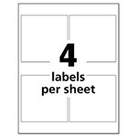 Avery UltraDuty GHS Chemical Waterproof and UV Resistant Labels, 4 x 4, White, 4/Sheet, 50 Sheets/Pack view 4