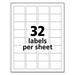 Avery Durable Permanent ID Labels with TrueBlock Technology, Laser Printers, 1.25 x 1.75, White, 32/Sheet, 50 Sheets/Pack view 4