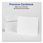 Avery Note Cards for Inkjet Printers, 4 1/4 x 5 1/2, Matte White, 60/Pack w/Envelopes view 3