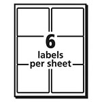 Avery Shipping Labels w/ TrueBlock Technology, Inkjet Printers, 3.33 x 4, White, 6/Sheet, 100 Sheets/Box view 2