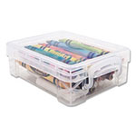 Advantus Super Stacker Crayon Box, Clear, 4 3/4 x 3 1/2 x 1 3/5 view 1