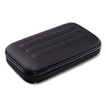 Advantus Large Soft-Sided Pencil Case, Fabric with Zipper Closure, Black view 1