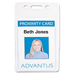 Advantus Proximity ID Badge Holder, Vertical, 2.68 x 4.38, Clear, 50/Pack view 1