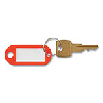Advantus Key Tags Label Window, 0.88 x 0.19 x 2, Red, 6/Pack view 1