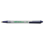 Bic Ecolutions Clic Stic Retractable Ballpoint Pen, 1mm, Blue Ink, Clear Barrel, Dozen view 1