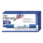 Bic Intensity Low Odor Dry Erase Marker, Broad Chisel Tip, Blue, Dozen orginal image