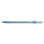 Bic Round Stic Xtra Precision Stick Ballpoint Pen, .8mm, Blue Ink, Tran Blue Barrel, Dozen view 1