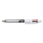 Bic 3 + 1 Retractable Ballpoint Pen/Pencil, Black/Blue/Red Ink, Gray/White Barrel view 1
