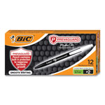 Bic PrevaGuard Media Clic Mechanical Pencils, 0.7 mm, HB (#2), Black Lead, 6 Black Barrel/6 Blue Barrel, Dozen view 1