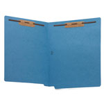 Business Source Fastener Folders, 2-Ply End Tab, 2 Fastener, Letter, 50/BX, Blue view 3