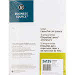 Business Source Labels, Mailing, Laser, 2" x 4", 500 Pack, Clear view 2