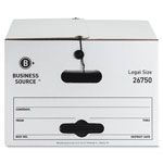 Business Source Storage Box, Legal, 350lbs., 15" x 24" x 10", White view 3