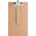 Business Source Hardboard Clipboard, Nickel-Plated Clip, 9" x 15-1/2", Brown view 1