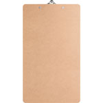 Business Source Hardboard Clipboard, Nickel-Plated Clip, 9" x 15-1/2", Brown view 3