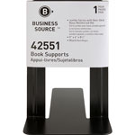 Business Source Bookend Supports, Jumbo, 6-1/10" x 9-3/10" x 8-9/10", Black view 1
