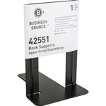 Business Source Bookend Supports, Jumbo, 6-1/10" x 9-3/10" x 8-9/10", Black view 5