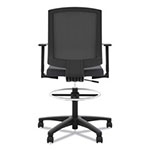 Hon VL515 Mid-Back Mesh Task Stool with Fixed Arms, Supports up to 250 lbs., Black Seat/Black Back, Black Base view 2