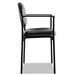 Hon VL616 Stacking Guest Chair with Arms, Black Seat/Black Back, Black Base view 4